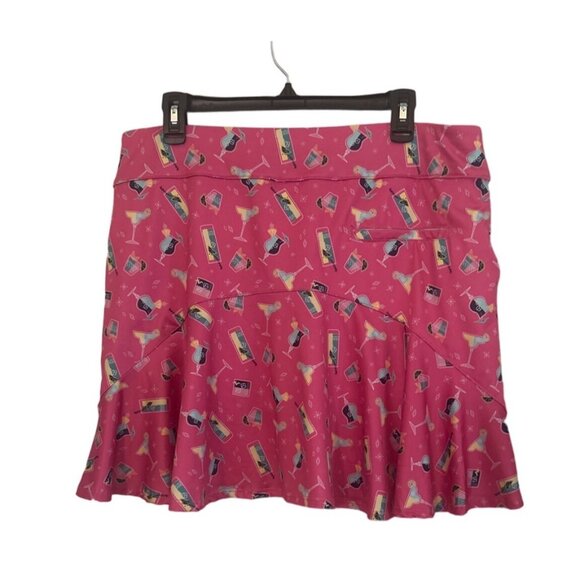 Vibrant Pink Patterned Women's Skort - Picture 7 of 15